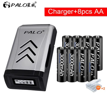 PALO af høj kvalitet 1,2 V batteri 3000mAh NiMH AA genopladelige batterier For legetøj, kameraer, lommelygter Calaculators Mus batteri 4