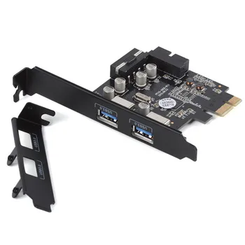 PCIE-TIL 2-Port USB 3.0-PCI-e-Interne 20Pin Adapter PCI Express 5.0 Gbps 19Pin FL1100 chipset support WIN10 WIN8 MAC OS