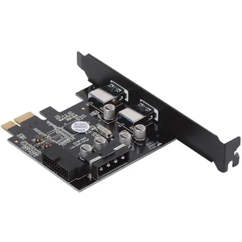 PCIE-TIL 2-Port USB 3.0-PCI-e-Interne 20Pin Adapter PCI Express 5.0 Gbps 19Pin FL1100 chipset support WIN10 WIN8 MAC OS 2