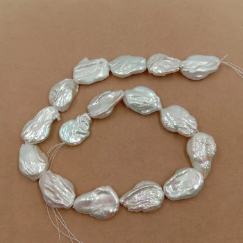 Pearl perler, Natur ferskvand løs perle med barok form, STOR BAROK form perle, stor keshi pearl har få repareret 1