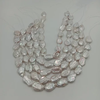 Pearl perler, Natur ferskvand løs perle med barok form, STOR BAROK form perle, stor keshi pearl har få repareret 2