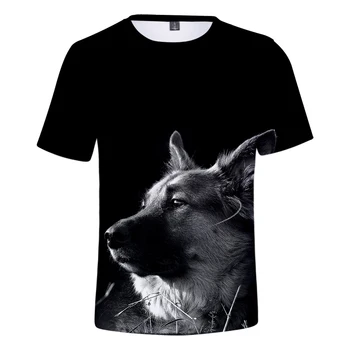 Personlighed t-shirt 3D-Print tyske Shepherd T-shirt Mænd/Kvinder Sød Hund Tøj Ung Sommer Mode tyske Shepherd T-shirt 0