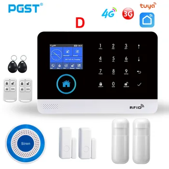 PGST PG103 4G, 3G-GSM Alarm System til Hjem Sikkerhed Alarm med Sol Trådløs Sirene Smart Home Kit Tuya Smart Liv APP Control 5