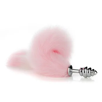 Pink Hvid Aftagelig Anal Plug for Voksne Butt Plug Hale Lingeri Erotisk Bdsm Trældom Prostitueret Cock Ring Hale Butt Plug 1