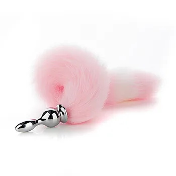 Pink Hvid Aftagelig Anal Plug for Voksne Butt Plug Hale Lingeri Erotisk Bdsm Trældom Prostitueret Cock Ring Hale Butt Plug 5