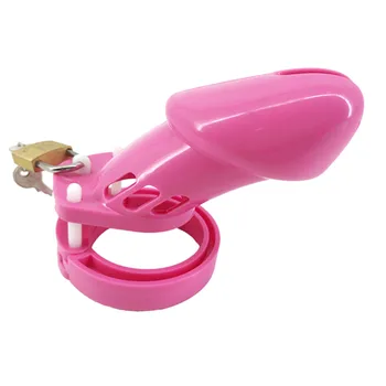 Pink Plastic Mand Chastity Enhed CB6000 CB6000 5 Størrelse Penis Ring Cockring Bur Kyskhedsbælte Penis Lås Voksen Sex Legetøj G7-3-5 18014