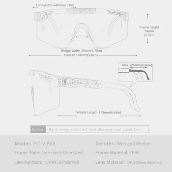 Pit Viper Brand Skjold Solbriller Mænd ANSI Z87.1 Forbedret Linse solbriller til Unisex-Frit Justere Vinklen af Ben UV400 23112