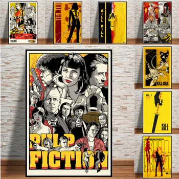Plakat Og Print Er Hot Pulp Fiction Film Vintage Maleri Kunst Væg Billeder Til Stuen Hjem Samling Indretning 2