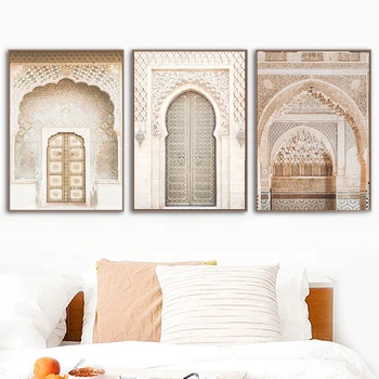 Plakater og Prints Marokkanske Døren Print Galleri Væg Udskriver stuen Kunst Boho Wall Decor arabisk Plakat Islamiske Boheme-Indretning 2
