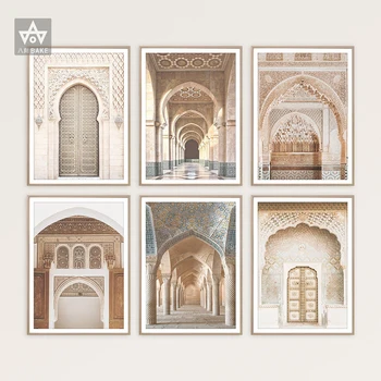 Plakater og Prints Marokkanske Døren Print Galleri Væg Udskriver stuen Kunst Boho Wall Decor arabisk Plakat Islamiske Boheme-Indretning 4