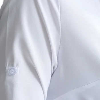 Plus Størrelse 5xl Hvid Shirt ensfarvet Bluse Kvinder, Forår, Sommer Mode 3/4 Ærme Elegant Kontor Dame-Knappen Lange Skjorter 0