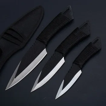 Pocket Kniv Taktiske Fixed Blade Knife Overlevelse Udendørs Jagt Camping Knive Kniv værktøjer + Skede 3 stk/sæt 3