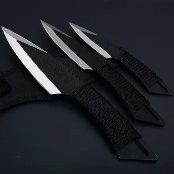 Pocket Kniv Taktiske Fixed Blade Knife Overlevelse Udendørs Jagt Camping Knive Kniv værktøjer + Skede 3 stk/sæt 5
