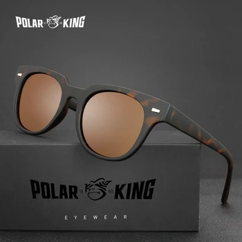 Polarking Vintage Oprindelige Design Solbriller Mænd Demi Gennemsigtig Stil Brillerne Høj Quailty Sol Briller Kørsel PL467 4