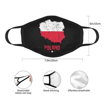 Polen Polsk Flag Anti Støv Genanvendelige Diy Ansigtsmaske Polske Flag Polen Polsk 0
