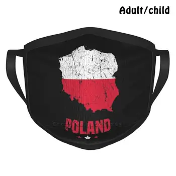 Polen Polsk Flag Anti Støv Genanvendelige Diy Ansigtsmaske Polske Flag Polen Polsk 4