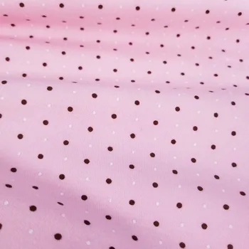 Prikker Pink Design af 40'erne Bomuld Strikket Stof med en halv meter for DIY baby tøj, hagesmække, sengetøj bomuld Jersey Klud 0