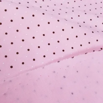 Prikker Pink Design af 40'erne Bomuld Strikket Stof med en halv meter for DIY baby tøj, hagesmække, sengetøj bomuld Jersey Klud 1