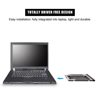 Professionel HDD Bracket SATA3.0 Intern HDD Kabinet Harddisken, CD-ROM-Beslag til Lenovo ThinkPad-E550/ E550C/ E555 4