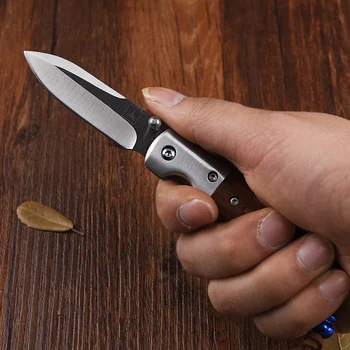 Prometheus høj kvalitet lomme kniv rød Mahogni håndtere skarpe mini folde kniv udendørs jagt bærbart værktøj Værktøj EDC faca 1