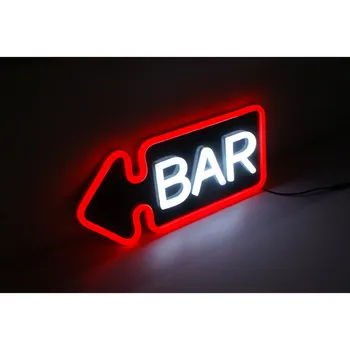 PVC BAR Neon Skilt LED Lys Håndlavet Visuel Kunst Bar Club Væg Lampe Belysning Neon Pærer Bord 48*25*3cm 3