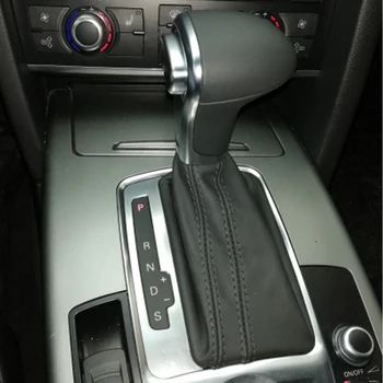 PÅ Bil-Gear Shift Knappen Håndbold Håndtaget Stick Med Manchet Boot Dækning For Audi A4 A5 A6 Q5 Q7 B8 2006-Bil Tilbehør 4