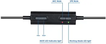 QD til USB Adapter Heaset Hurtig Afbryd forbindelsen til USB-kabel med Volumen og Mute-Kontakten for P lantronics headsets 26351