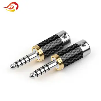 QYFANG 4.4 mm 5 Pole Balanceret Stereo-Adapter Carbon Fiber Audio Jack rhodineret Hovedtelefonerne Wire Stik Til NW-WM1ZA4.4 4221