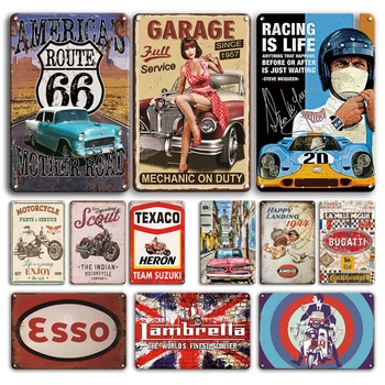 Racing Er Liv Tin Tegn Vintage Garage Plakat Metal Plade Dekorative Plade Shabby Chic-Bil Klistermærker Mand Cave Room Dekoration 1