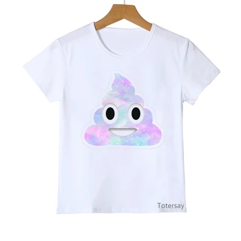 Rainbow Unicorn poop print tshirt piger drenge sjove unisex børnetøj i høj kvalitet t-shirt piger harajuku-shirt sommer toppe 2