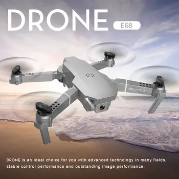 RC drone E68 pro 2,4 G Selfie WIFI FPV Med 4K HD-Kamera Sammenklappelig RC Quadcopter RTF Quadcopter højde for at opretholde drone Legetøj, Barn 3