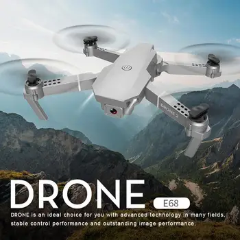 RC drone E68 pro 2,4 G Selfie WIFI FPV Med 4K HD-Kamera Sammenklappelig RC Quadcopter RTF Quadcopter højde for at opretholde drone Legetøj, Barn 4