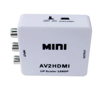 RCA-til-HDMI AV-til-HDMI 1080P AV2HDMI Mini HDMI til AV HDMI2AV Converte Signal Converter for TV-VHS-VIDEOBÅNDOPTAGER, DVD-Registreringer Chipsæt Vist 0