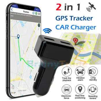 Real Time Vehicle Tracking-Enhed Bil GPS Tracker & USB Oplader med Live Lyd 2