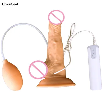 Realistisk Kæmpe Dildo Kvindelige Squirting Penis 12 Speed USB Fjernbetjening Vibrator Voksen sugekop Sex Legetøj til Kvinder Masturbator 6991
