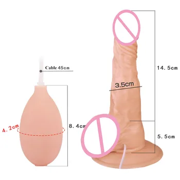 Realistisk Kæmpe Dildo Kvindelige Squirting Penis 12 Speed USB Fjernbetjening Vibrator Voksen sugekop Sex Legetøj til Kvinder Masturbator 4