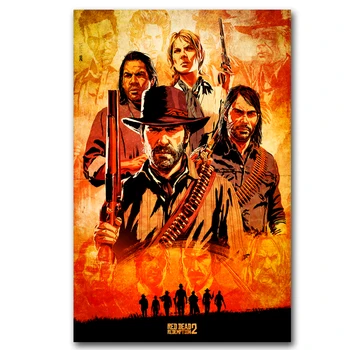 Red Dead Redemption 2 Film, Plakater HD Print på Lærred Moderne Film Art Cuadros Billeder til Hjem Stue Dekoration 0