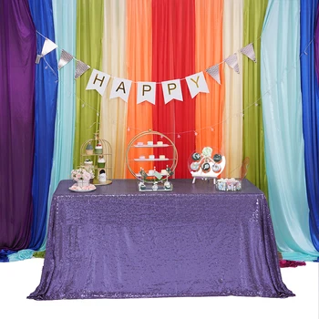 Rektangel Dug Til Bryllup, Fødselsdagsfest Lavendel Dug Home Decor Multi-Farve 1