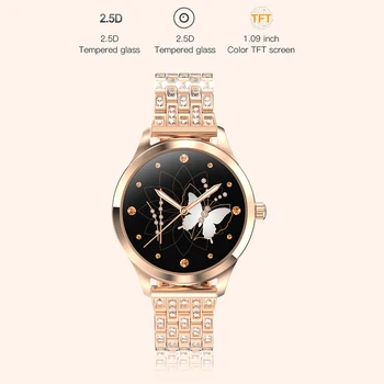 Reloj inteligente mujer smartwatch 2020 reloj redondo elegante LEMFO LW07 plaza españa pulsmåler IP67 vandtæt 17668