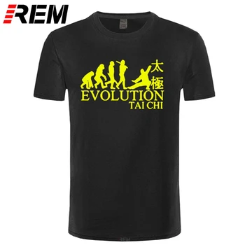 REM Evolution Tai Chi T Shirts Mænd Nye Trykt kortærmet Bomulds-O-neck Evolution Fashion T-shirts Toppe 0