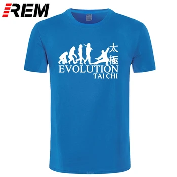 REM Evolution Tai Chi T Shirts Mænd Nye Trykt kortærmet Bomulds-O-neck Evolution Fashion T-shirts Toppe 2
