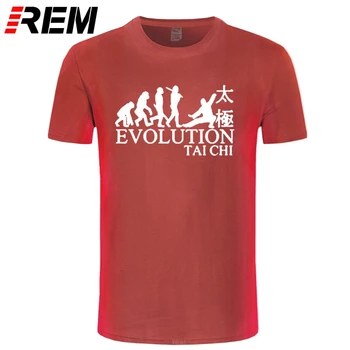 REM Evolution Tai Chi T Shirts Mænd Nye Trykt kortærmet Bomulds-O-neck Evolution Fashion T-shirts Toppe 3