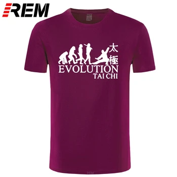 REM Evolution Tai Chi T Shirts Mænd Nye Trykt kortærmet Bomulds-O-neck Evolution Fashion T-shirts Toppe 5