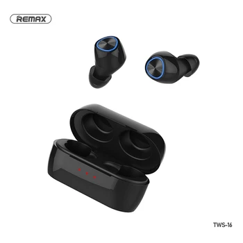 REMAX TWS-16 3D Stereo Øretelefoner Trådløse Bluetooth-5.0 Mini Headset I Øret Sport Hovedtelefoner med Opladning Box, til Android / IOS 0