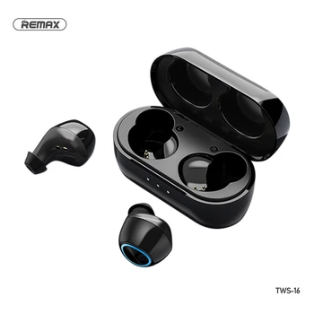 REMAX TWS-16 3D Stereo Øretelefoner Trådløse Bluetooth-5.0 Mini Headset I Øret Sport Hovedtelefoner med Opladning Box, til Android / IOS 1