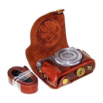 Retro PU Læder kamerataske hard case cover med Strop Til Canon Powershot G9X / G9X II Mark II 2 G9XM2 Digital Kamera 5