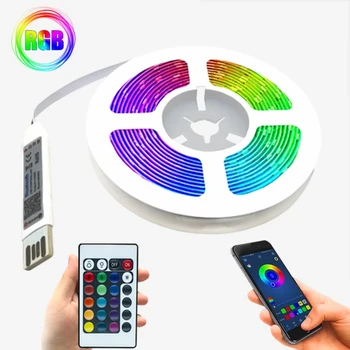 RGB Led Strips 5050 Lys dc 5 v USB-Kabel Bånd Belysning Bluetooth-Model IR Fjernbetjening Dekoration Soveværelse Lysende Lampe 0