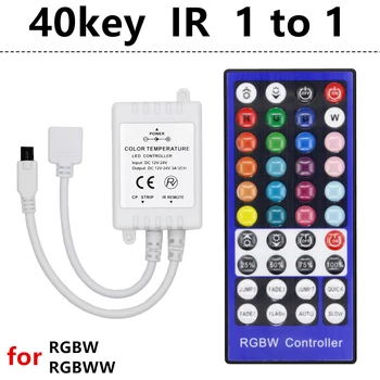 RGBW RGBWW Cnontroller 12V 40key IR / RF-Infrarød Fjernbetjening til RGB/RGBW LED Strip SMD 5050 led-Lys 2