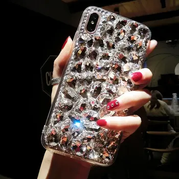 Rhinestone Mode Glitter Diamant Phone Case For Samsung Galaxy A60 A30 A20 A50 A10 A70 A40 A51 4G A80 A90 Dække 0