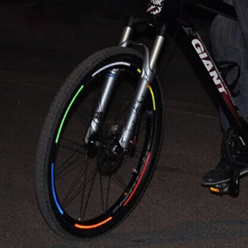 ROCKBROS DIY Reflekterende Fluorescerende Fixed Gear Cykel Cykel Bicicletas Cykling Shox Rem-Cyklus Fælgen Klistermærker, Mærkater 7pcs 6464